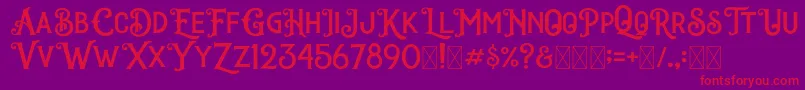 Darktown Vintage Font – Red Fonts on Purple Background