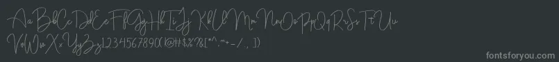 Fonte DarkWell Demo – fontes cinzas em um fundo preto