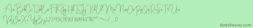 DarkWell Demo Font – Gray Fonts on Green Background