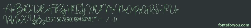 Fonte DarkWell Demo – fontes verdes em um fundo preto