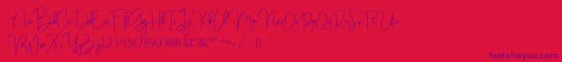 DarkWell Demo Font – Purple Fonts on Red Background