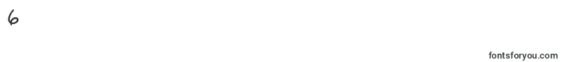 Czcionka Darla Script Personal Use Only Regular – czcionki cyfry 6