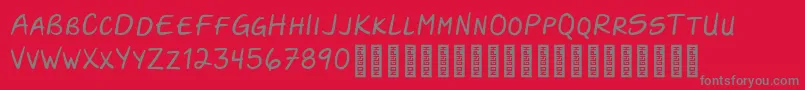 Czcionka Darla Script Personal Use Only Regular – szare czcionki na czerwonym tle