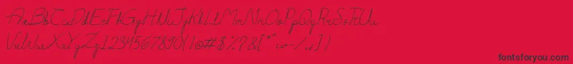 Darling Font – Black Fonts on Red Background
