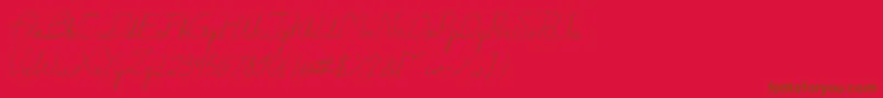 Darling Font – Brown Fonts on Red Background