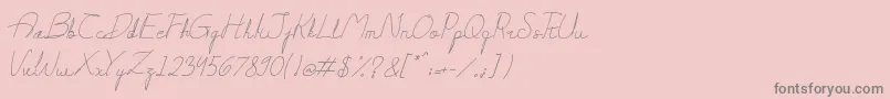 Darling Font – Gray Fonts on Pink Background