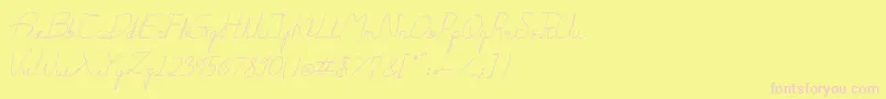 Darling Font – Pink Fonts on Yellow Background