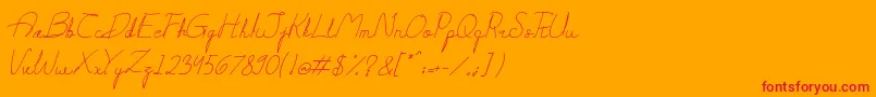 Darling Font – Red Fonts on Orange Background