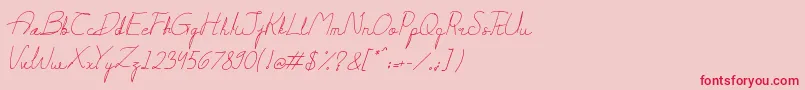 Darling Font – Red Fonts on Pink Background