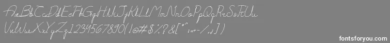 Darling Font – White Fonts on Gray Background