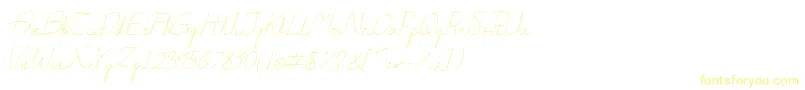 Darling-fontti – keltaiset fontit valkoisella taustalla