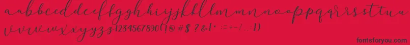Darloune Font – Black Fonts on Red Background