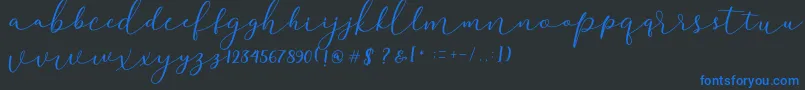 Darloune Font – Blue Fonts on Black Background