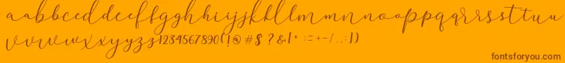 Darloune Font – Brown Fonts on Orange Background
