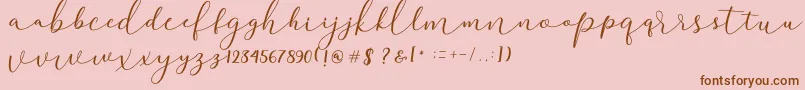 Darloune Font – Brown Fonts on Pink Background