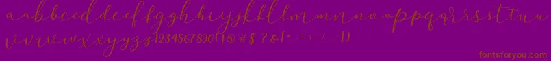 Darloune Font – Brown Fonts on Purple Background