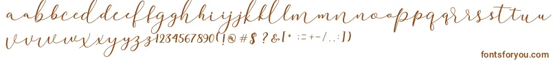 Darloune-fontti – ruskeat fontit valkoisella taustalla