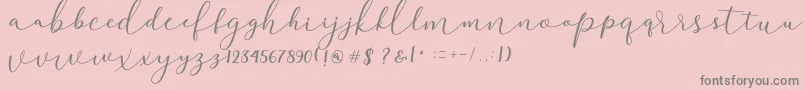 Darloune Font – Gray Fonts on Pink Background