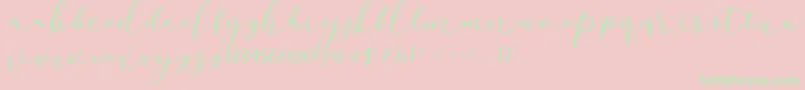 Darloune Font – Green Fonts on Pink Background
