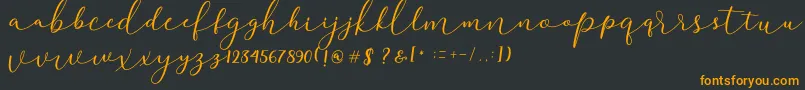 Darloune Font – Orange Fonts on Black Background