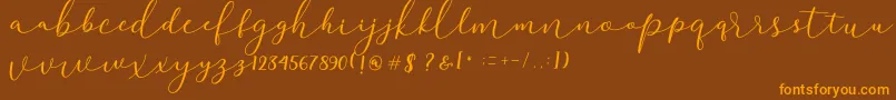 Darloune Font – Orange Fonts on Brown Background