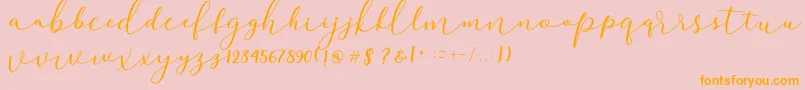 Darloune Font – Orange Fonts on Pink Background