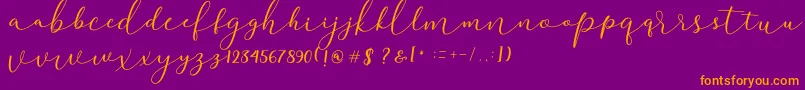 Darloune Font – Orange Fonts on Purple Background