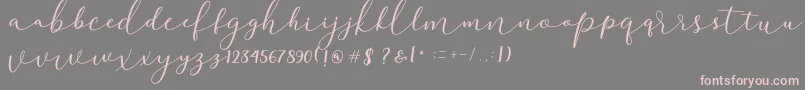 Darloune Font – Pink Fonts on Gray Background