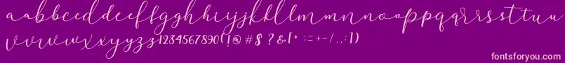 Darloune Font – Pink Fonts on Purple Background