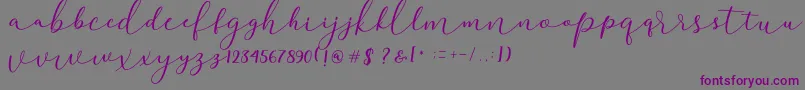 Шрифт Darloune – фиолетовые шрифты на сером фоне