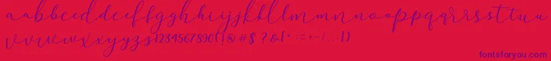Darloune Font – Purple Fonts on Red Background