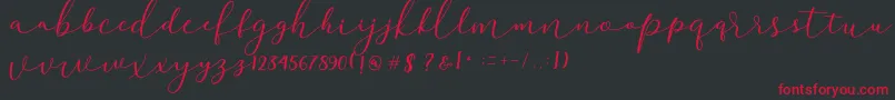 Darloune Font – Red Fonts on Black Background