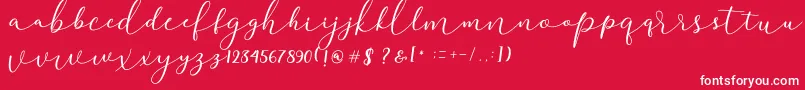 Darloune Font – White Fonts on Red Background