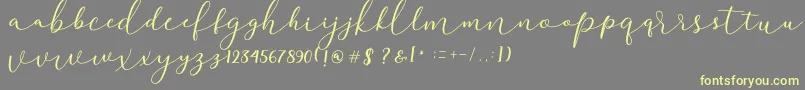 Darloune Font – Yellow Fonts on Gray Background