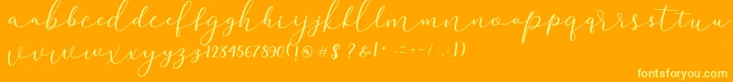 Darloune Font – Yellow Fonts on Orange Background