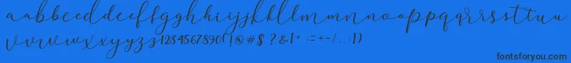 Шрифт Darloune – чёрные шрифты на синем фоне