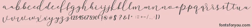 Darloune Font – Black Fonts on Pink Background