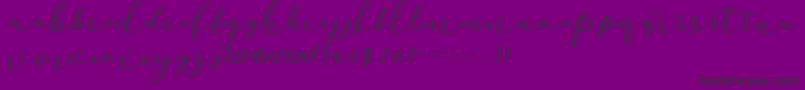 Darloune-Schriftart – Schwarze Schriften auf violettem Hintergrund