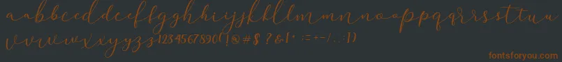 Шрифт Darloune – коричневые шрифты на чёрном фоне
