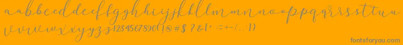 Darloune-Schriftart – Graue Schriften auf orangefarbenem Hintergrund