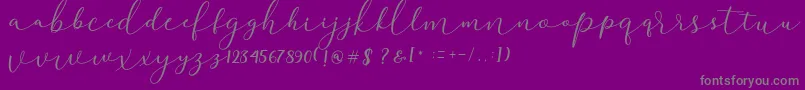 Darloune Font – Gray Fonts on Purple Background