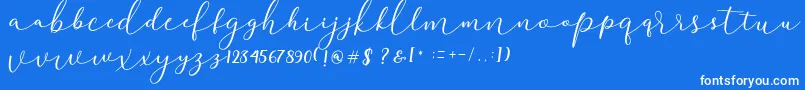 Darloune Font – White Fonts on Blue Background