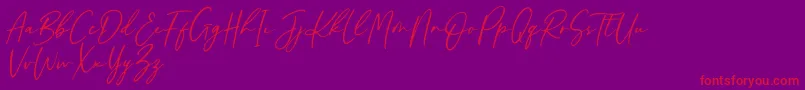 Darmogo Font – Red Fonts on Purple Background