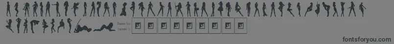 Darrians Sexy Silhouettes 3-Schriftart – Schwarze Schriften auf grauem Hintergrund