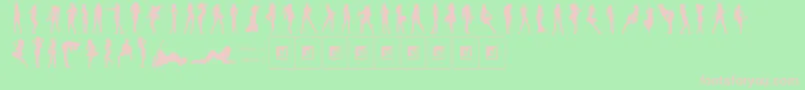 Darrians Sexy Silhouettes 3 Font – Pink Fonts on Green Background