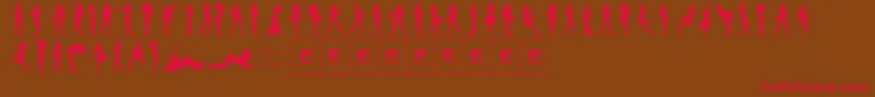 Darrians Sexy Silhouettes 3 Font – Red Fonts on Brown Background