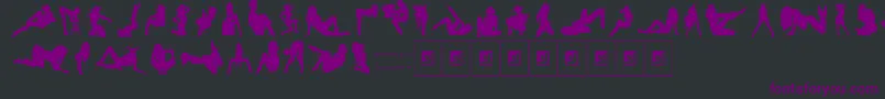 Darrians Sexy Silhouettes 4 Font – Purple Fonts on Black Background