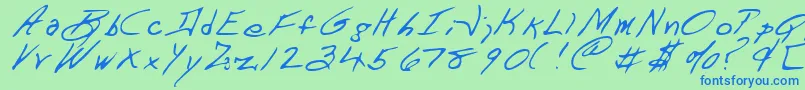 DART     Font – Blue Fonts on Green Background