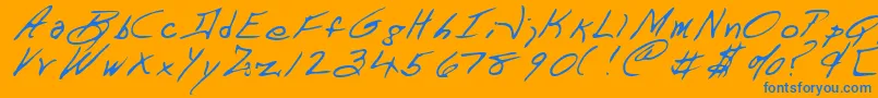 DART     Font – Blue Fonts on Orange Background