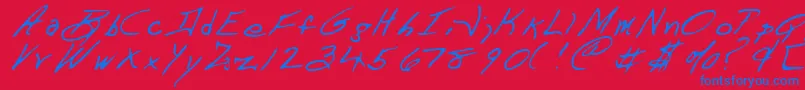 DART     Font – Blue Fonts on Red Background